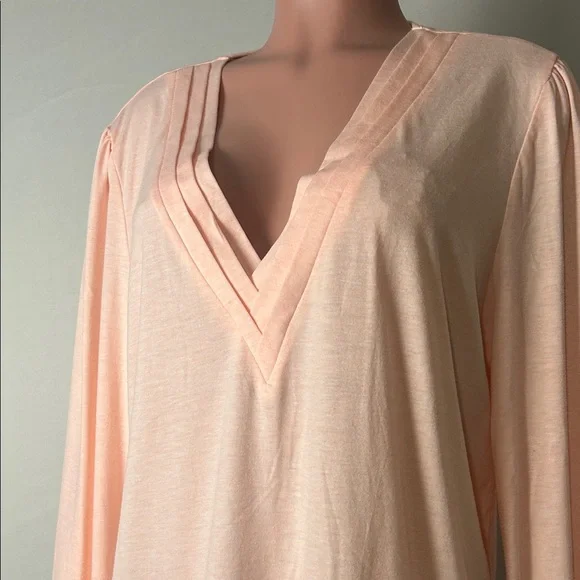 Agnes Urban Women's Pink V Neck Long Sleeve Casual Top Shirt Size XXL - Picture 2 of 7